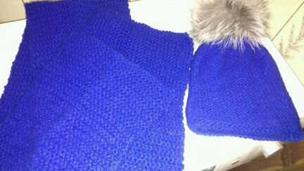 Шапка и шарф комплект зима
