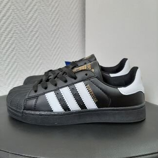 Кроссовки Adidas Superstar черные размеры 35-41