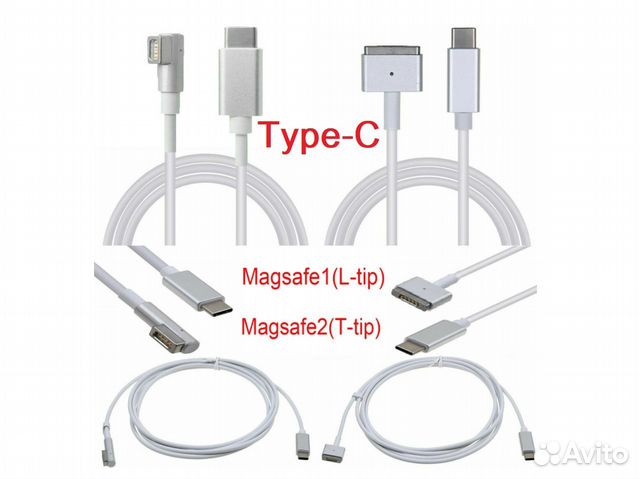 Кабель Magsafe 1 и 2 на Type-C для Macbook