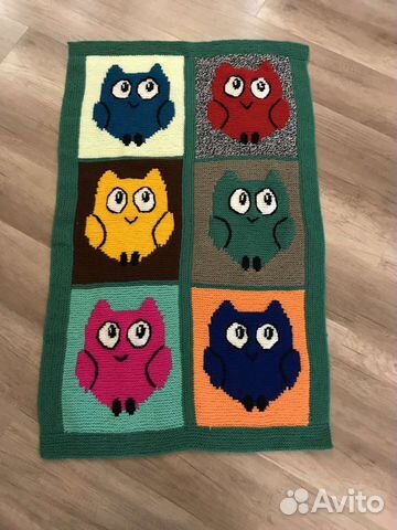 Плед с совушками
