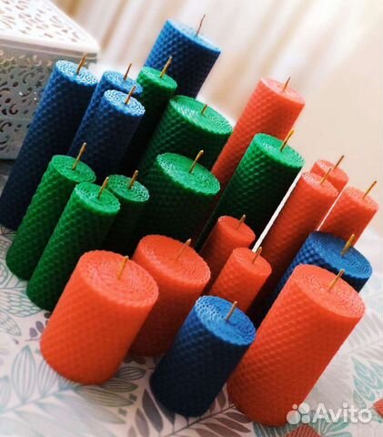 Свечи из вощины ручной работы