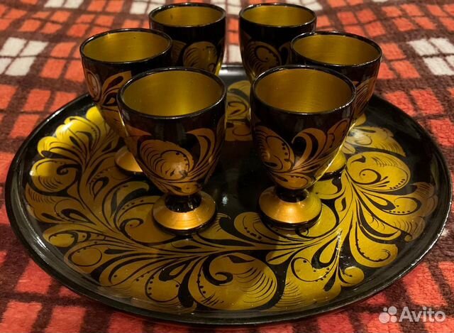 Хохлома. Набор 7 предметов для вина