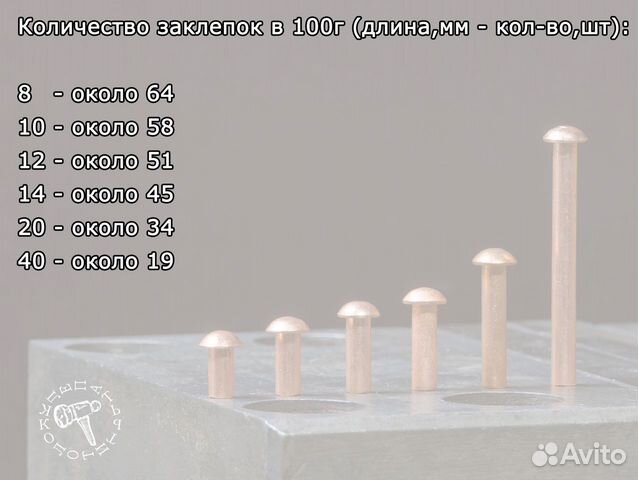 М3 4мм гост 10299 заклепка под молоток 100г