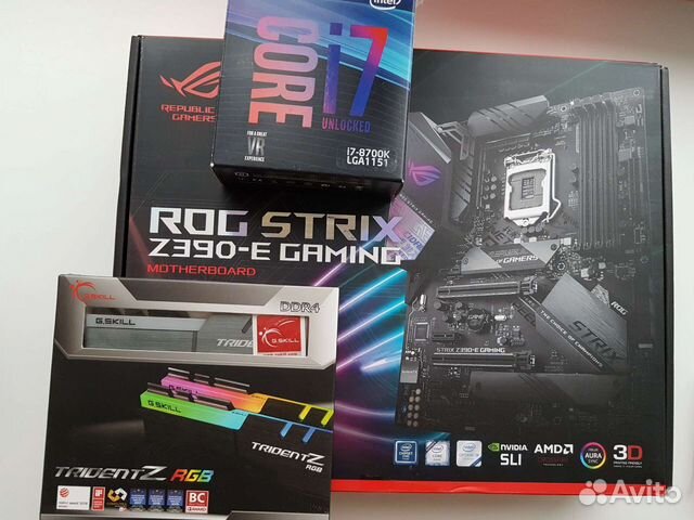 Комплект Asus ROG Strix Z390-E i7 8700K