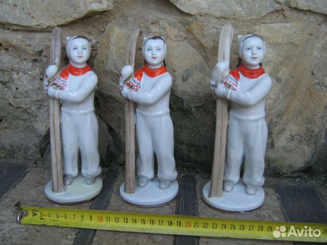 Лыжница лфз Девочка с лыжами статуэтка СССР