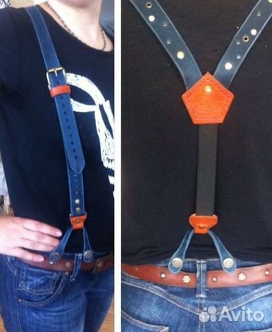 Подтяжки. Натуральная кожа. Закрепы-раритет