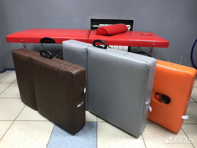 Массажная кушетка Комфорт 180*60*75-94 - красный