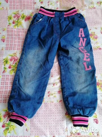 Теплые джинсы для девочки