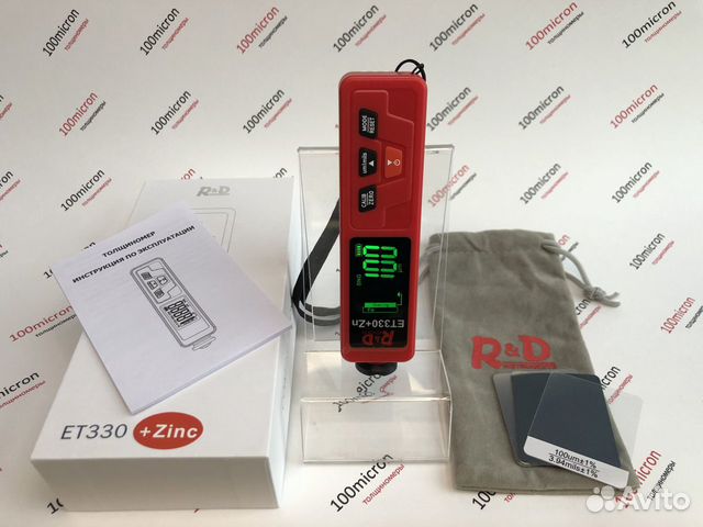 Толщиномер ET330, красный. Новый. Гарантия