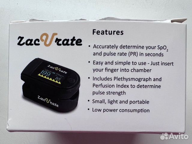 ZacUrate пульсоксиметр + Плетизмограф Пульсометр