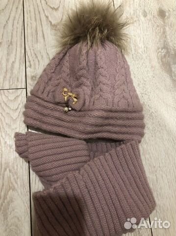 Комплект шапка, шарф