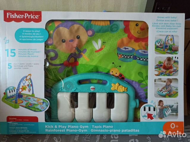 Коврик fisher price пианино