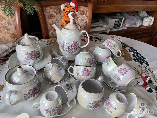 Новый Чайно-кофейный перламутровый сервиз