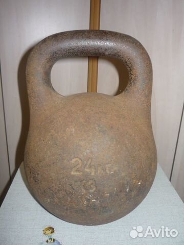 Гиря 24 кг. чугун, клеймо, СССР