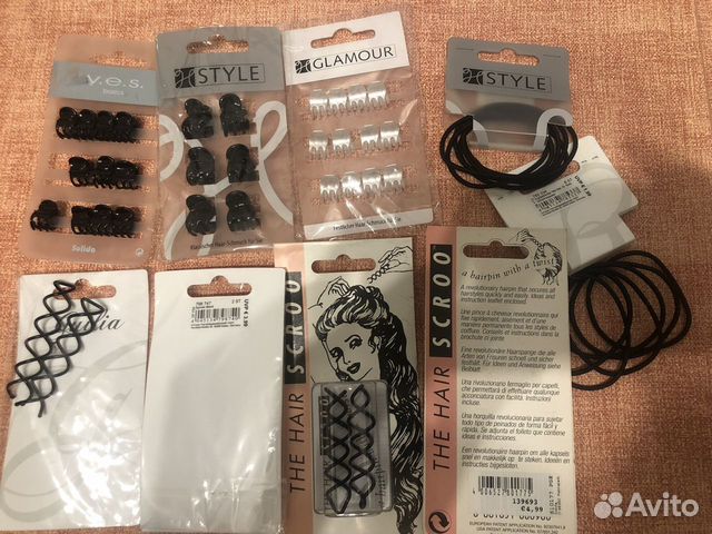 Заколки для волос разные крабик спираль