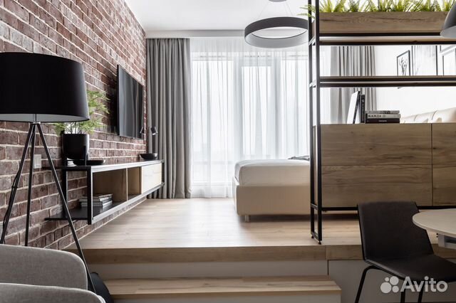 

Квартира-студия, 30 м², 2 кровати