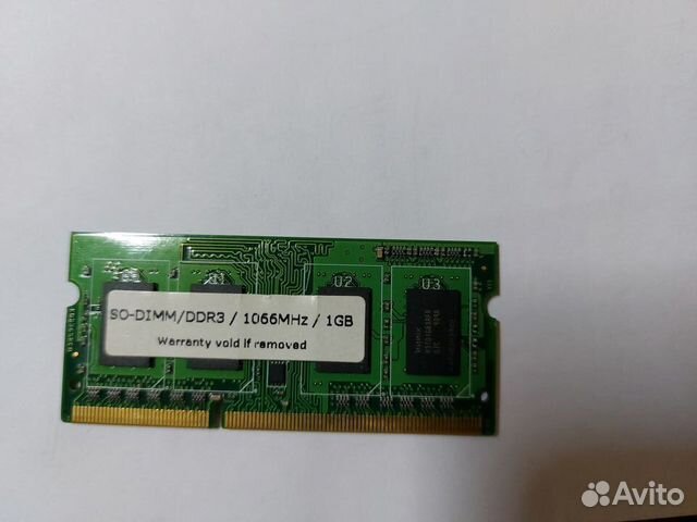 Память для ноутбука 1Gb so-dimm/DDR3/ 1066мгц