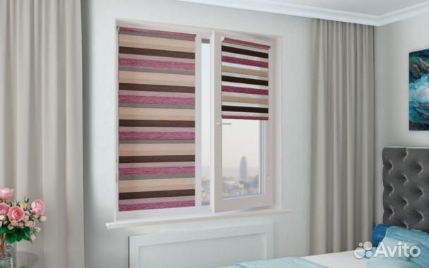 Рулонные шторы день ночь