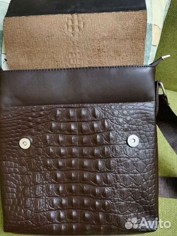 Кожаная сумка новая обмен