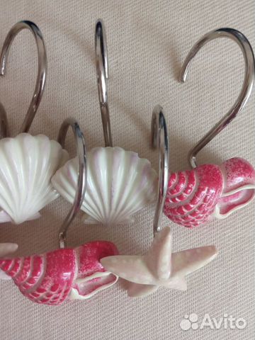 Крючки для шторки в ванную, 12 шт