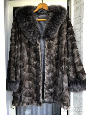 Шуба натуральная норка/песец