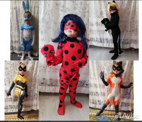 Леди Баг, Супер Кот, Лиса, Пчела, Кролик