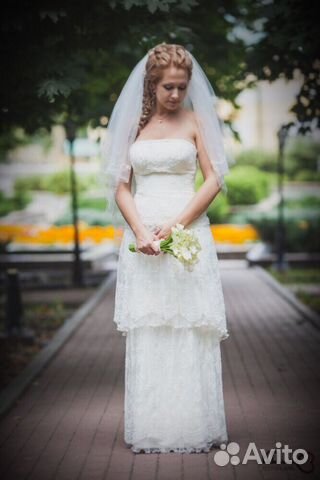 Свадебное платье цвета айвори Свадебное платье цвета айвори