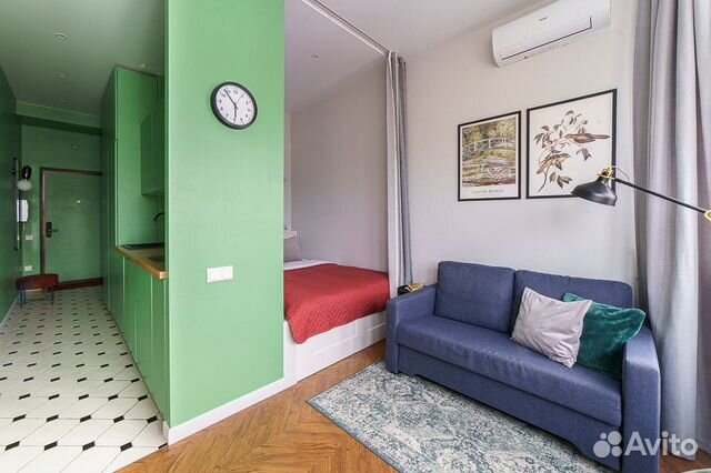 

Квартира-студия, 23 м², 2 кровати