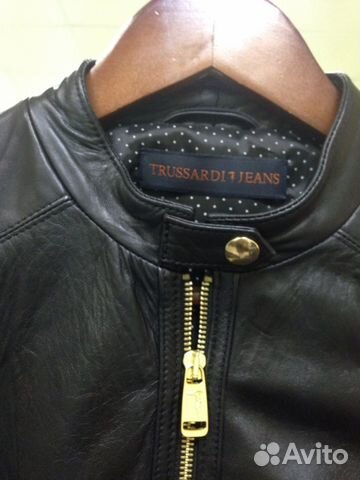 Куртка кожаная, Trussard jeans, XS, нов