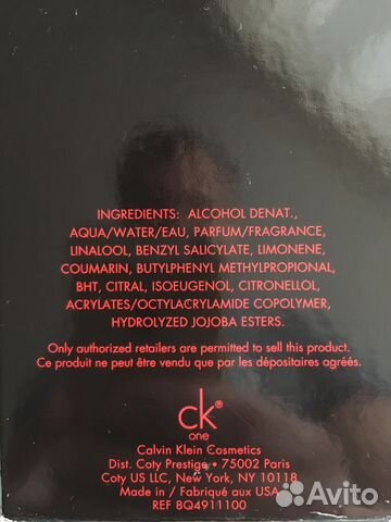 Туалетная вода Calvin Klein