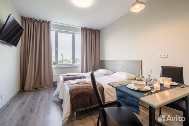 

Квартира-студия, 30 м², 2 кровати