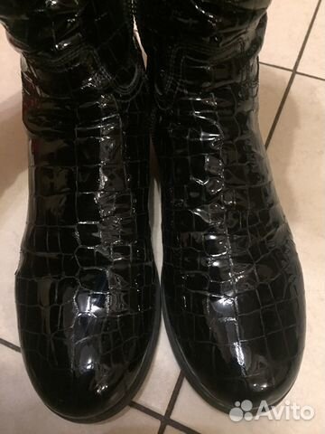 Сапоги лакированные Prada Сапоги лакированные Prada