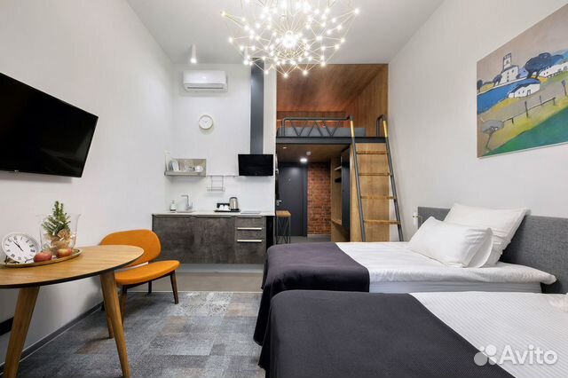 

Квартира-студия, 24 м², 2 кровати