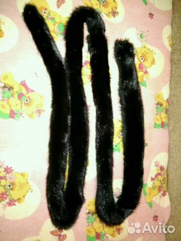 Норковый пояс черный