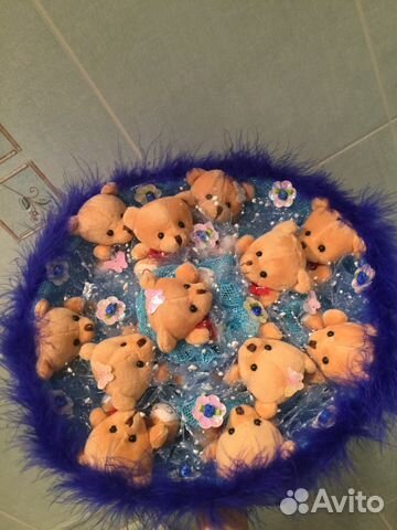 Новый букет из плюшевых мишек Новый букет из плюшевых мишек