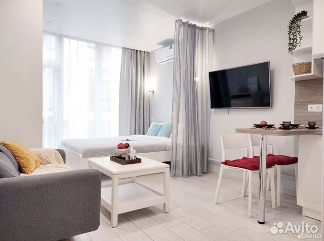 

Квартира-студия, 28 м², 2 кровати