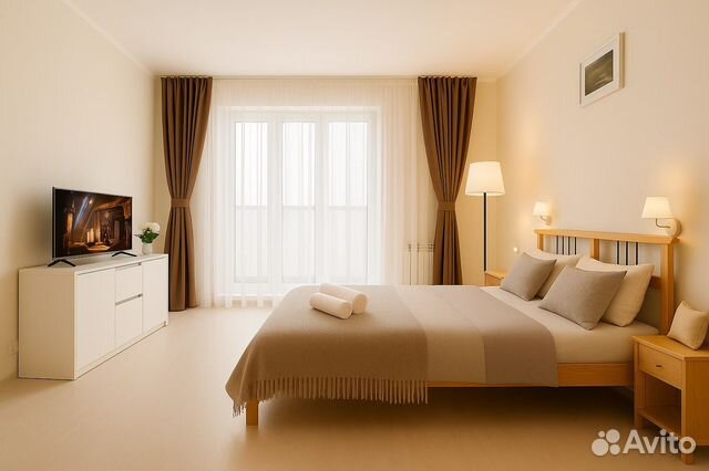 

1-к. квартира, 40 м², 2 кровати
