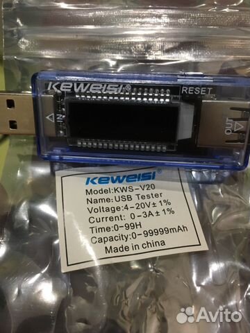 Keweisi usb tester kws-v20 тестер блоков юсб кабел