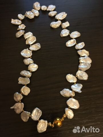 Ожерелье из белого жемчуга Кеши