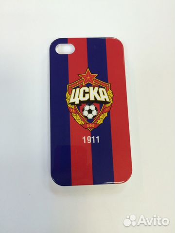 Чехол накладка iPhone 4 / 4S цска Красно-синий