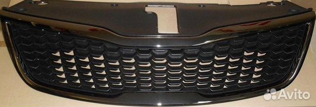 Решетка радиатора с хромом Kia Rio рестайл Киа Рио