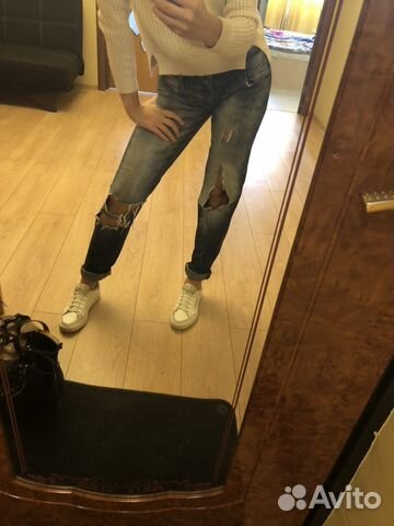 Джинсы Zara (рваные, бойфренды )