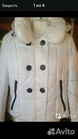 Куртка новая белая с ореховым воротником Куртка новая белая с ореховым воротником