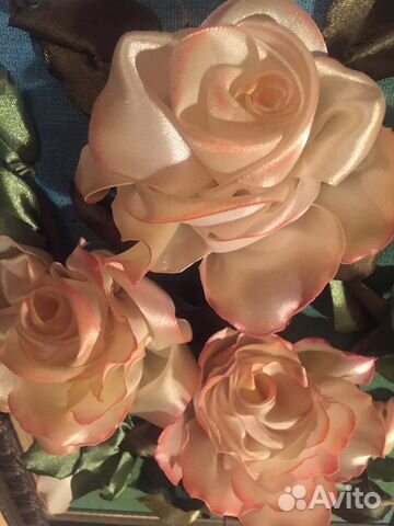 Яркие интерьерные картины, вышитые лентами.ручная Яркие интерьерные картины, вышитые лентами.ручная