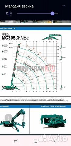 Кран паук maeda MC 305 CRM(E) -2 Япония