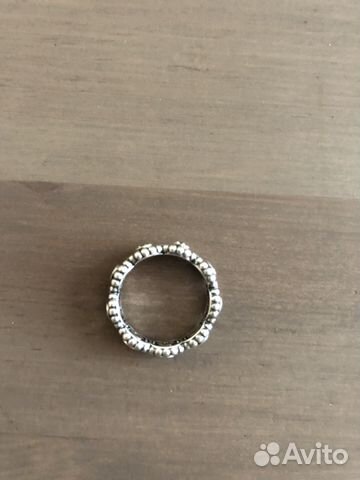 Серебряное кольцо pandora (15,5 размер)