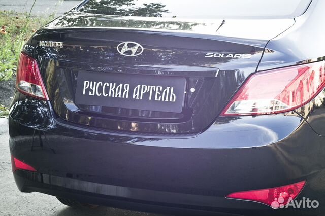 Накладка на бампер на Hyundai Solaris Накладка на бампер на Hyundai Solaris