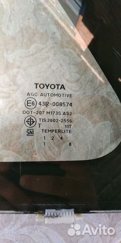 Заднее стекло, форточка Toyota fortuner