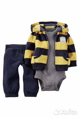 Флисовая поддева комплект Carters 24 рост 98