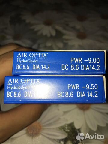 Линзы Alcon Air Optix Plus -9.0 -9.5 Линзы Alcon Air Optix Plus -9.0 -9.5